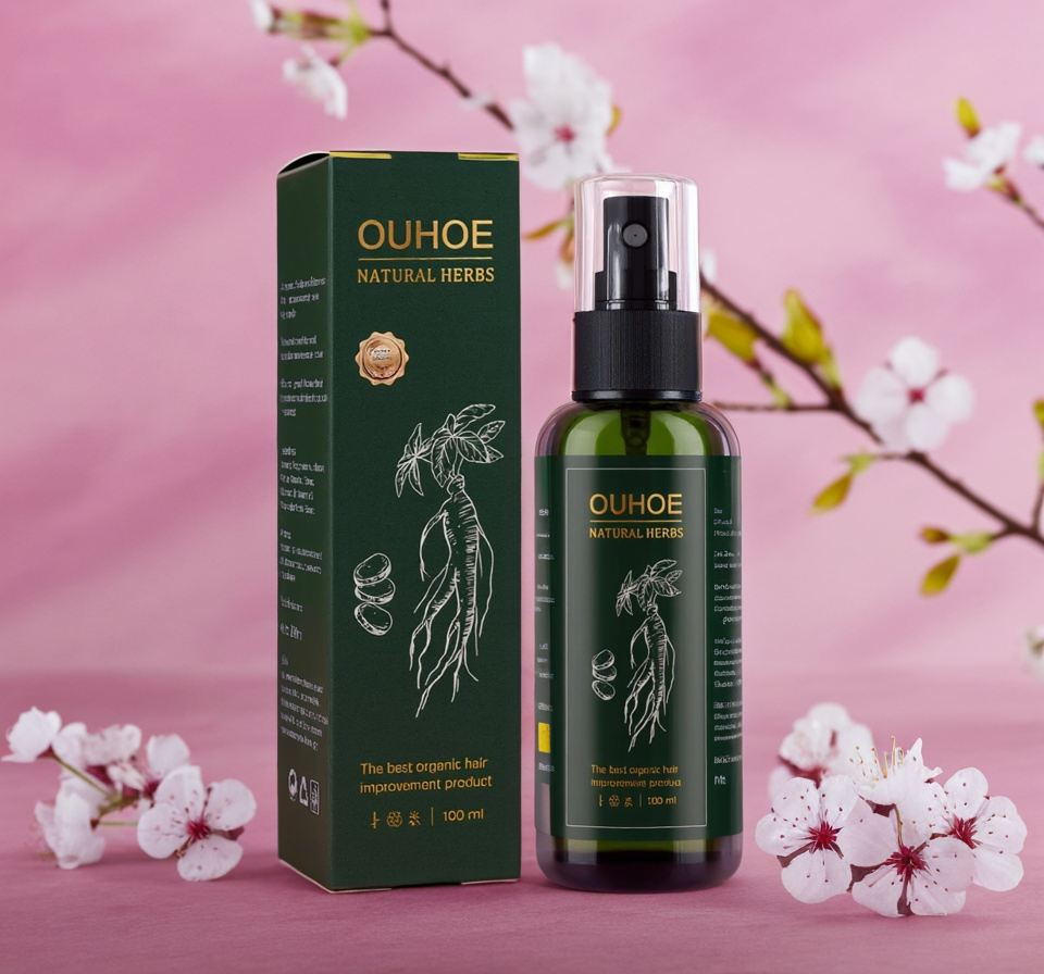 OUHOE - Huile de Croissance Capillaire au Ginseng